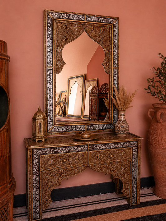 Duo Miroir Console — Collection Cuivre