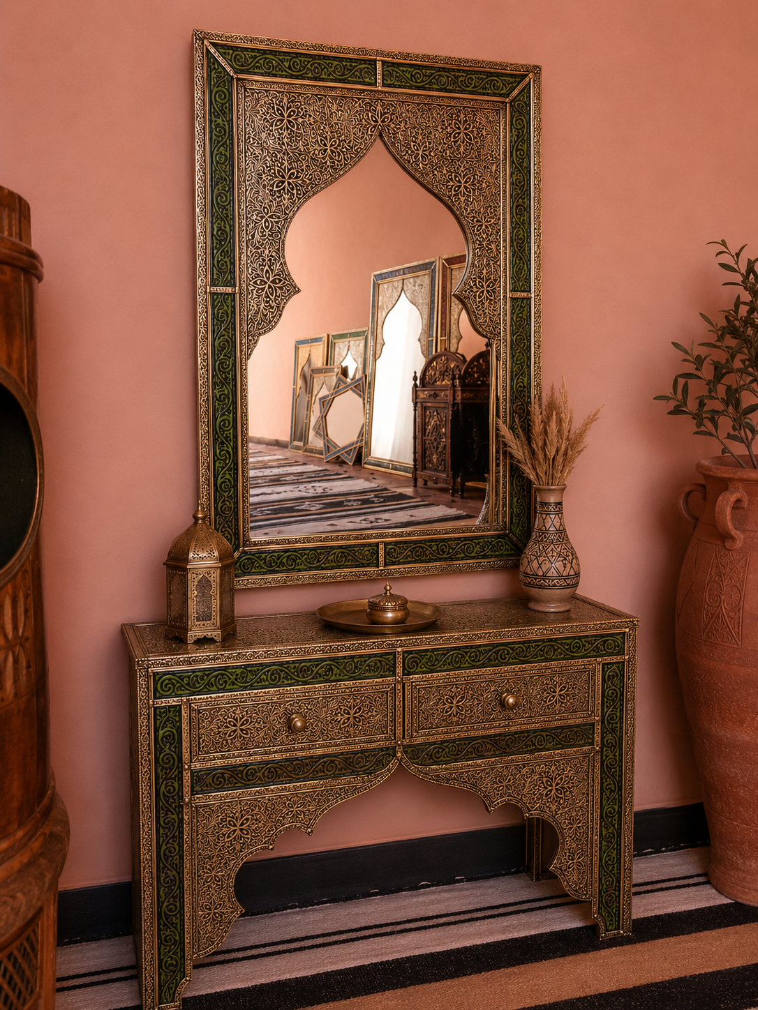 Duo Miroir Console — Collection Cuivre