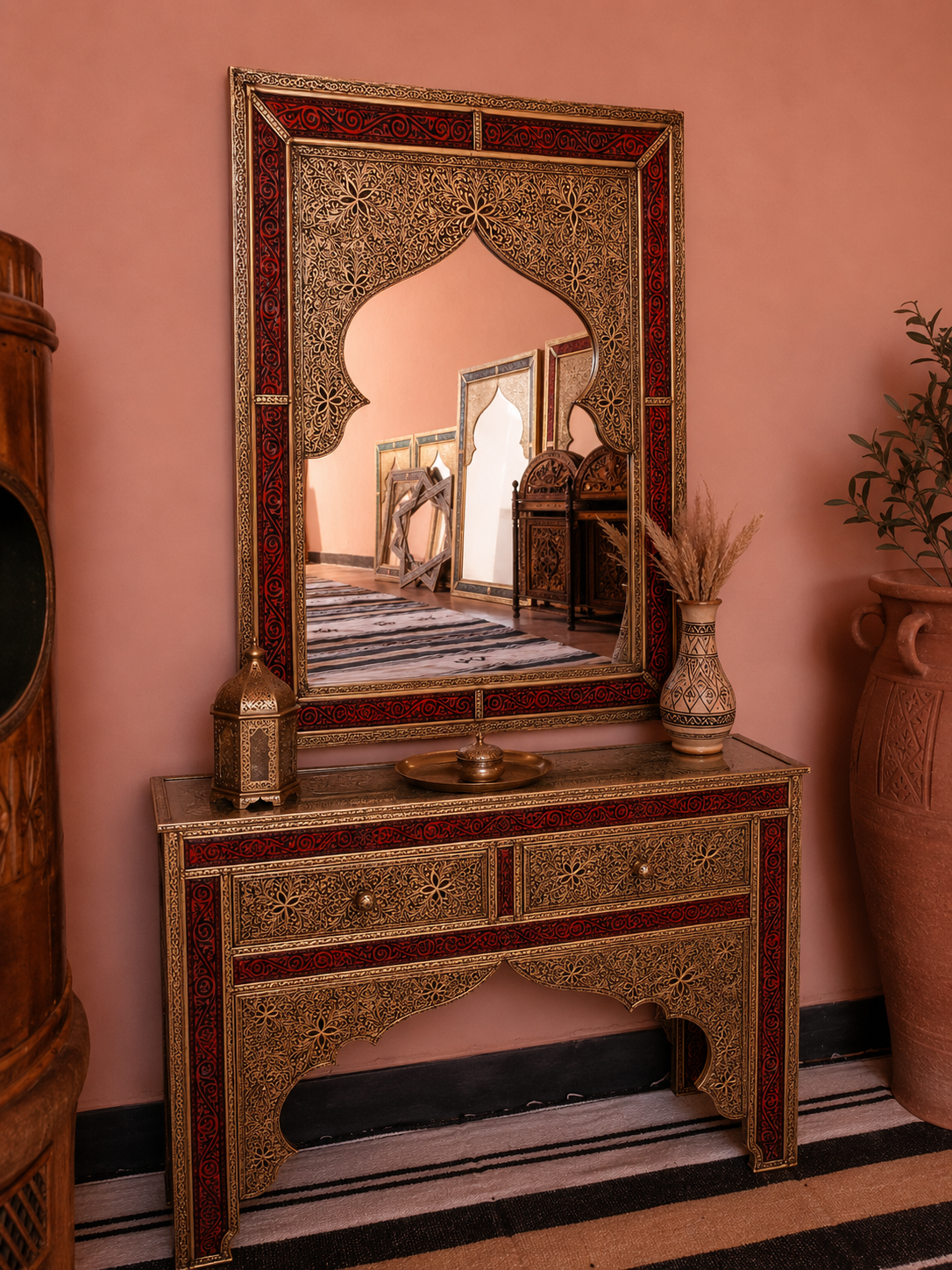 Duo Miroir Console — Collection Cuivre
