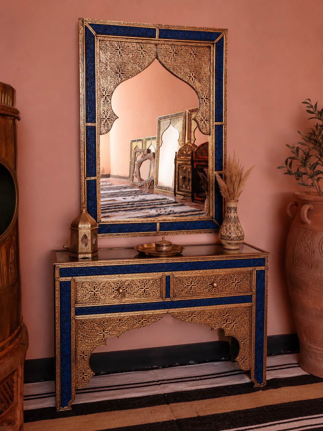 Duo Miroir Console — Collection Cuivre