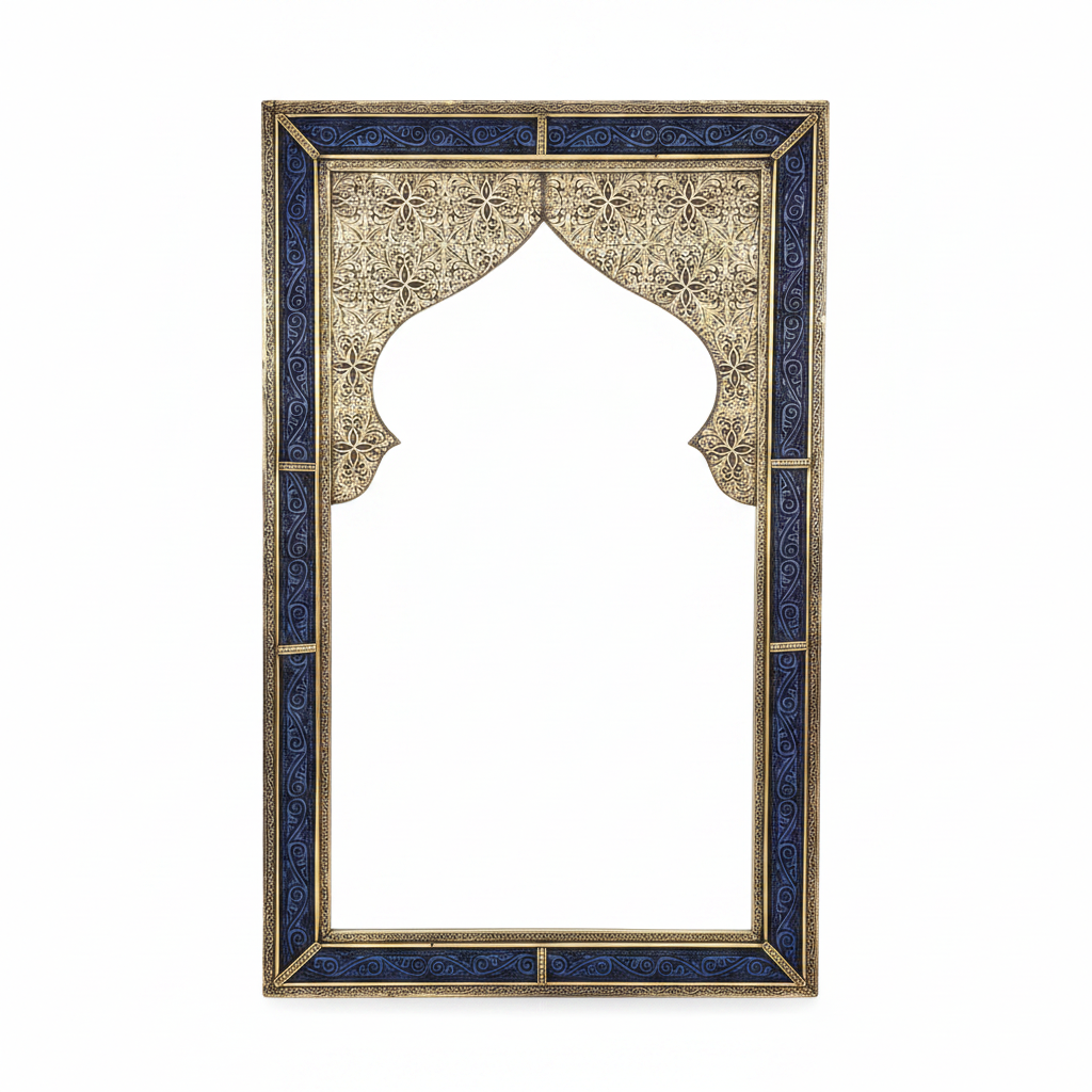 Miroir Bleu - Fond Blanc